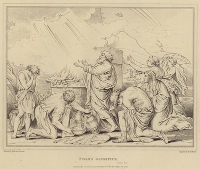 Sacrifício de Noé, Gênesis de after Nicolas Poussin