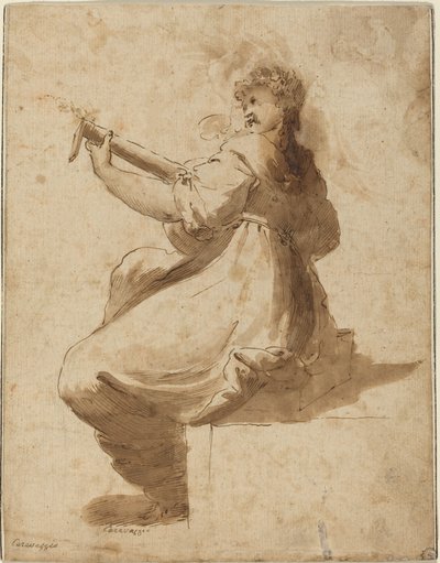 O tocador de alaúde de after Orazio Gentileschi