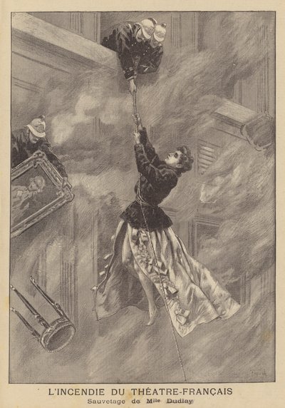 Fogo no Theatre-Francais, Paris de after Oswaldo Tofani