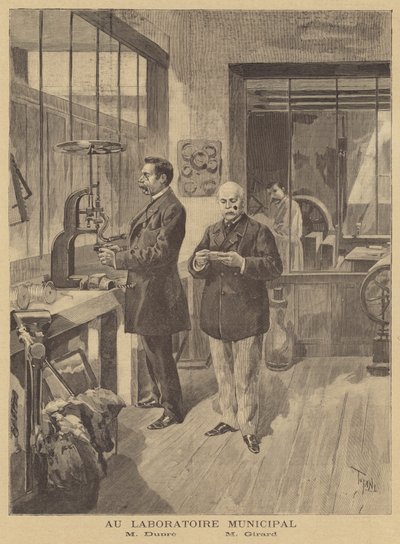 Cientistas analisando bombas anarquistas no Laboratório Municipal de Paris de after Oswaldo Tofani