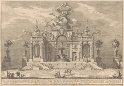 A Prima Macchina para a Chinea de 1754: O Palácio de Vênus em Chipre de after Paolo Posi Giuseppe Vasi