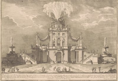 A Seconda Macchina para a Chinea de 1755: A Royal Hunting Lodge de after Paolo Posi Giuseppe Vasi