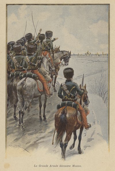 Napoleão Grande Armee chega antes de Moscou, 1812 de after Paris