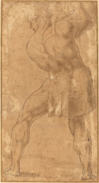 Figura de um homem de after Polidoro da Caravaggio