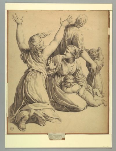 Grupo de figuras do Incendio del Borgo de Rafael de after Raphael