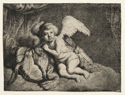Cupido Descansando de after Rembrandt van Rijn