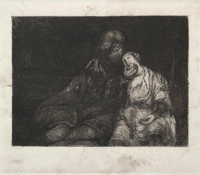 Duas Figuras de after Rembrandt van Rijn