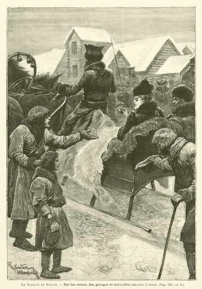O disquete na Rússia de after Richard Caton II Woodville