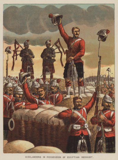 Highlanders na posse do reduto egípcio de after Richard Simkin