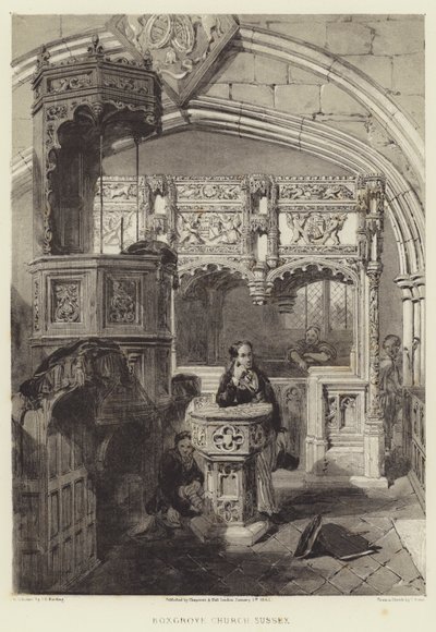 Igreja Boxgrove, Sussex de Samuel (after) Prout
