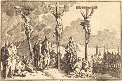 A Virgem, São João e Maria Madalena ao pé da cruz de after Sébastien Le Clerc I