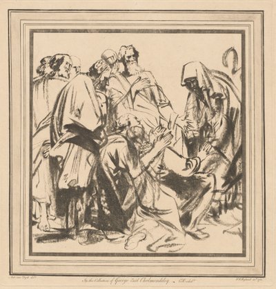 Jacó persuadido a enviar Benjamim com seus irmãos ao Egito de after Sir Anthony van Dyck William Wynne Ryland