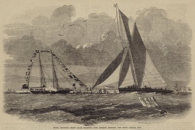 Royal Harwich Yacht Club Regatta, a Amazon ganhando a Sessenta Copa da Guiné de after Thomas Harrington Wilson