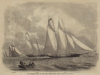 O jogo de escuna do Royal Thames Yacht Club de after Thomas Harrington Wilson