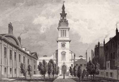 Igreja de Cristo e parte do Hospital de Cristo, 1831 de Thomas Hosmer after Shepherd