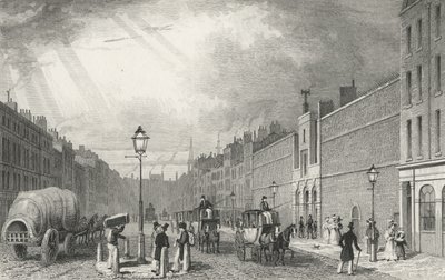 Rua Farringdon e a prisão de frotas, 1830 de Thomas Hosmer after Shepherd