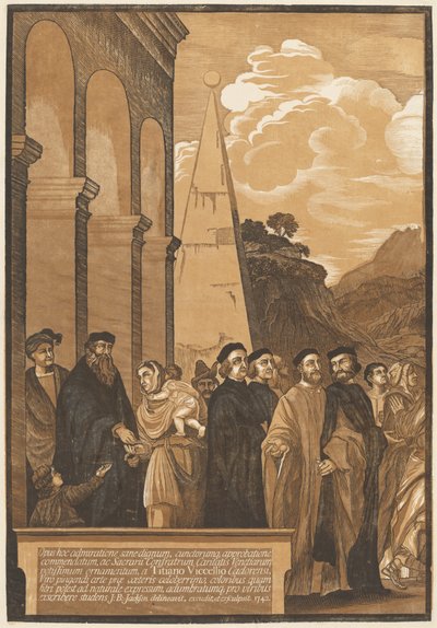 Apresentação da Virgem no Templo (Painel Esquerdo) de after Titian John Baptist Jackson