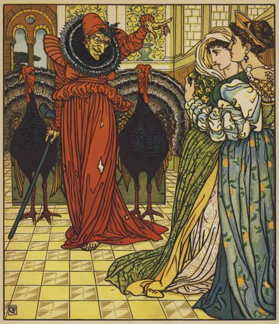 Aparição da fada do deserto de after Walter Crane