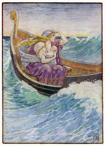 Por dois dias e duas noites o barco foi lançado aqui e ali de after Walter Crane