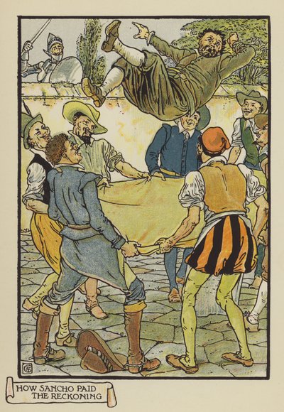 Como Sancho pagou o acerto de contas de after Walter Crane