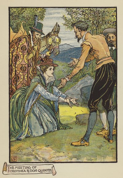 O Encontro de Dorothea e Dom Quixote de after Walter Crane