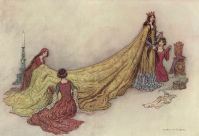 Geoffrey Chaucer, o conto dos funcionários de after Warwick Goble