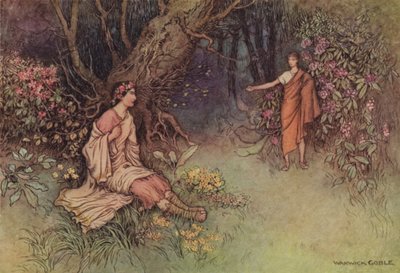 Geoffrey Chaucer, O Conto dos Cavaleiros de after Warwick Goble
