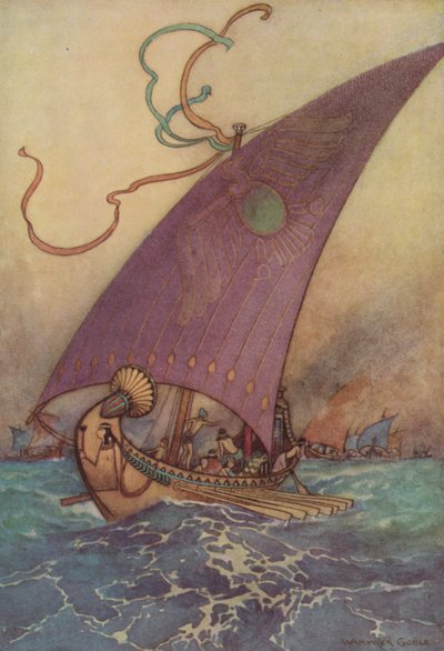Geoffrey Chaucer, a lenda das boas mulheres de after Warwick Goble