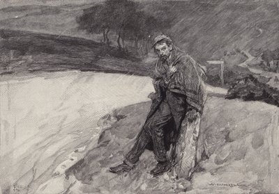 Jude no marco: cena do romance de Thomas Hardy Jude the Obscure de after William Hatherell