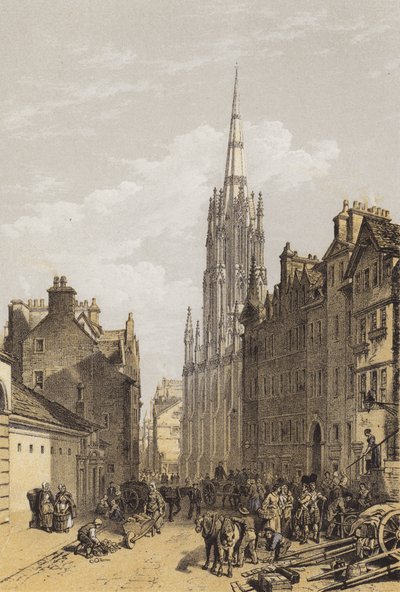 Nova Assembleia Municipal, Edimburgo (cromolito) de after William Leighton Leitch