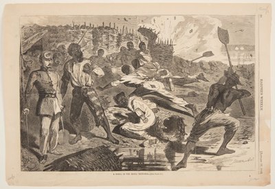 Uma concha nas trincheiras rebeldes de Winslow Homer