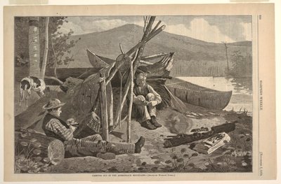 Acampar nas Montanhas Adirondack de Winslow Homer