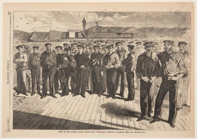 Tripulação da chalupa a vapor dos EUA "Colorado", enviada para Boston, junho de 1861, da Harper
