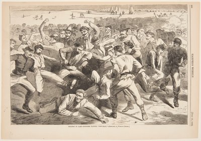 Férias no Acampamento – Soldados Jogando "Futebol" de Winslow Homer