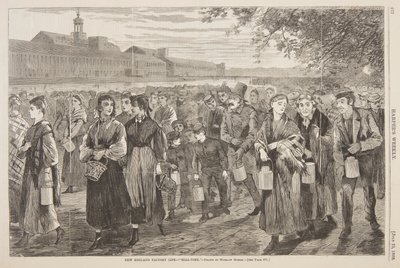Vida de fábrica da Nova Inglaterra - "Bell-Time" de Winslow Homer