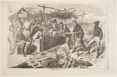 Ação de Graças no acampamento de Winslow Homer