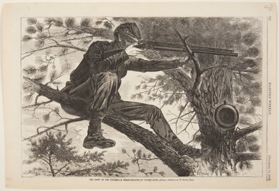 O Exército do Potomac - Um Atirador Afiado em Serviço de Piquete de Winslow Homer
