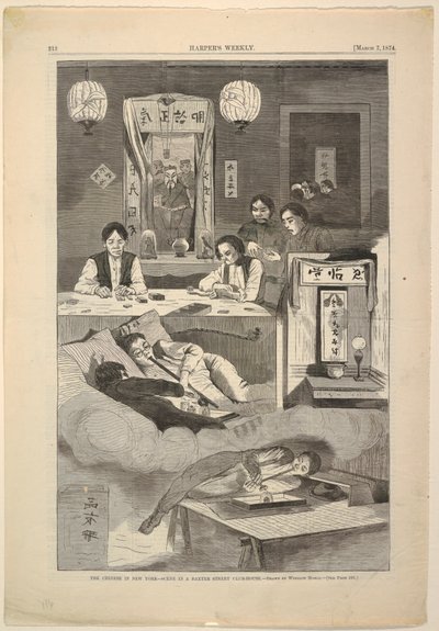 Os Chineses em Nova York – Cena em um Club-House da Baxter Street de Winslow Homer
