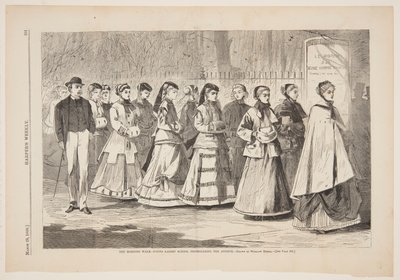 The Morning Walk - Escola de Moças Promenading the Avenue de Winslow Homer
