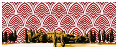 Paisagem da Toscana em estilo Art Déco de andrea de ranieri