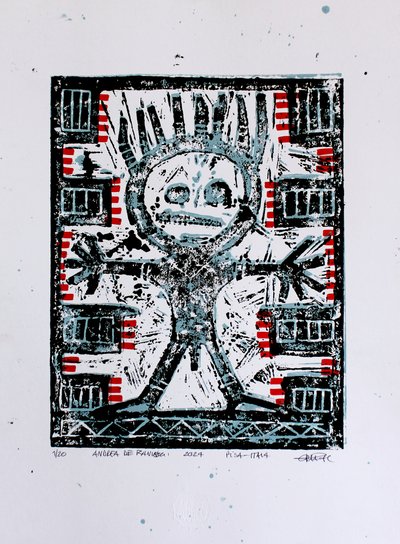 Figura tribal com coroa de andrea de ranieri