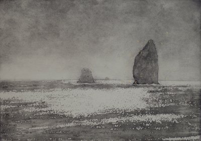 Trindade, 2017, aquatint e mão para colorir em papel de angus hampel