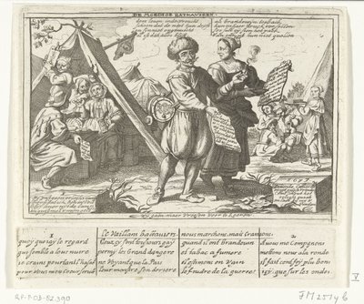 Os Bravos Batavos, 1673 The Brave Bathaviers / Le Vaillans battaviers (título no objeto) Seis desenhos franceses dos holandeses de 1673 (título da série) de anonymous (possibly)