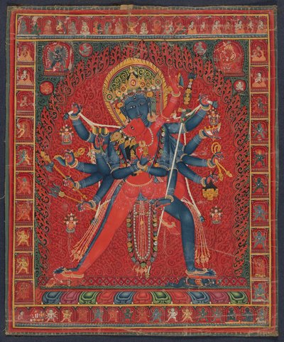 Chakrasamvara e a consorte Vajravarahi de anonymous 