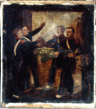 Francês: Aux quatre sergents de La Rochelle. Placa do estalajadeiro. 3, boulevard Beaumarchais, 4º arrondissement, Paris de anonymous 