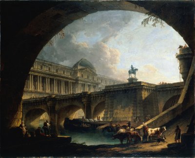 Francês: Caprice architectural : un palais inspiré du Louvre et le Pont-Neuf s