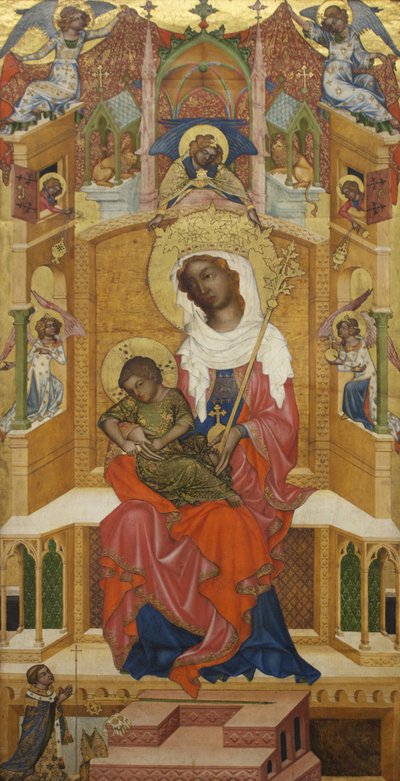 Alemão: Maria Entronizada com o Menino (Glatzer Madonna) Glatz Madonna de anonymous 