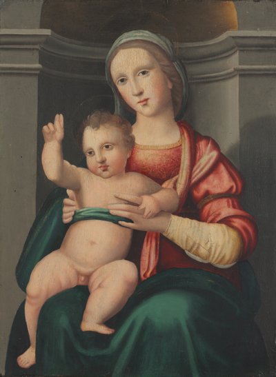 Madonna e criança em um nicho de attributed to Antonio del Ceraiolo