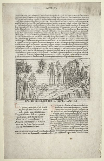 Dante e Virgílio com a Visão de Beatrice de attributed to Baccio Baldini (Italian, c. 1436 1487)