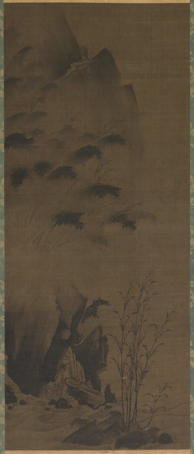 Bambu na chuva de attributed to Genga